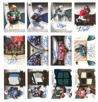 2007-08 Upper Deck Exquisite Football Collection (62) Including Rookies, Signatures, Patches Featuring Chris Johnson, Frank Gore, Darrelle Revis & More!